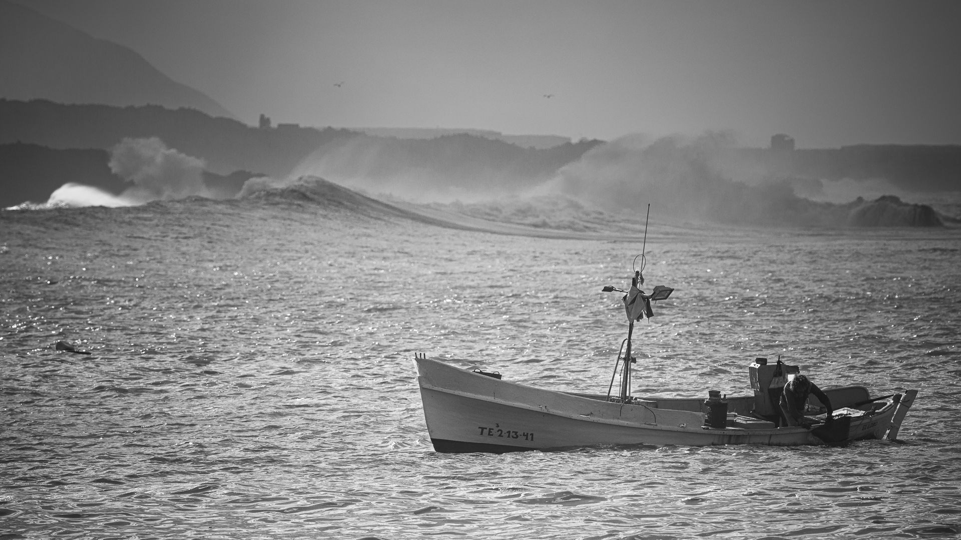 Fischer vor dem Hafen