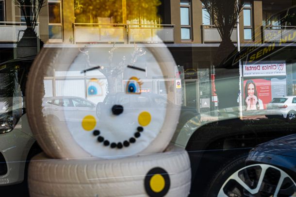 Reifen als Dekoration